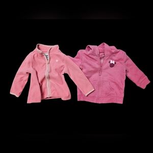Pink 12mo Zip-Up Hoodies